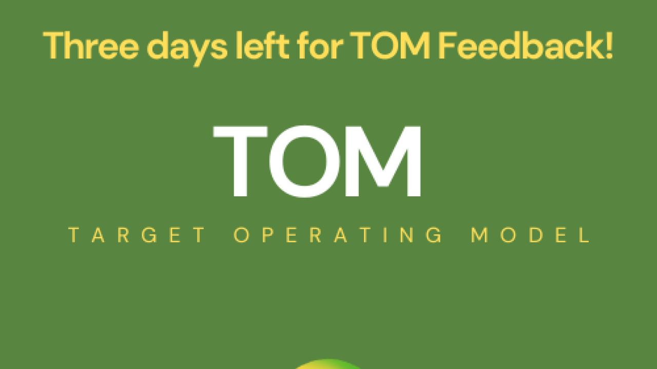 Three days left for TOM Feedback!