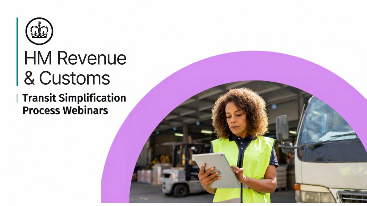 HMRC - Transit Simplification Process Webinars 21st & 29th Oct 2026