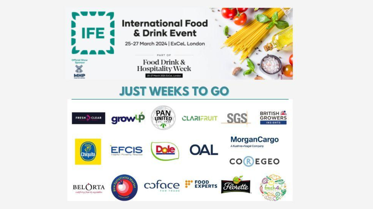 The countdown is on! IFE is the ultimate business event for the UK food and drink industry and will open its doors March 25-27th