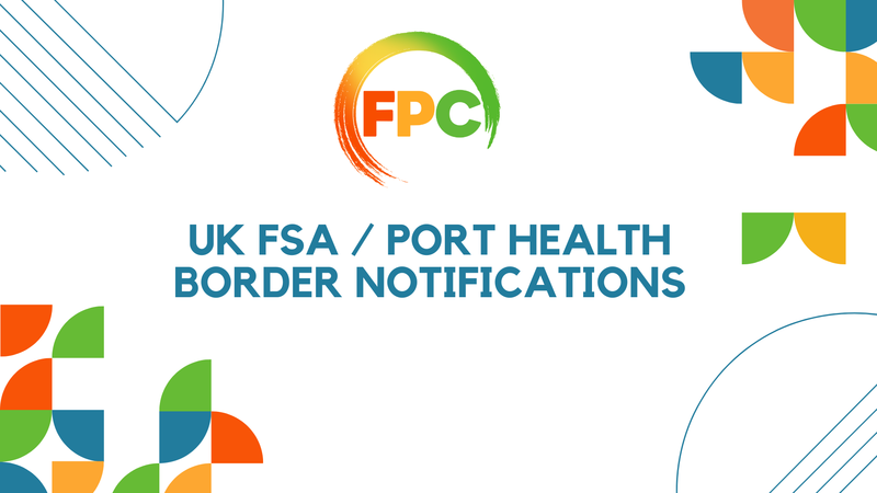 UK Border Notification Data - Fruit & Vegetables from Jan - April 2025