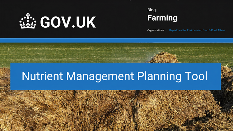 Update to Defra's Nutrient Management Planning Tool