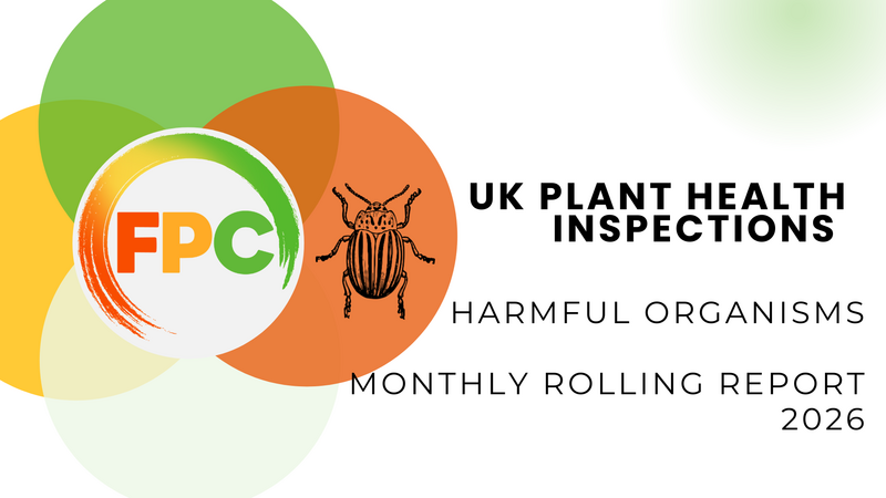 UK Plant Health Inspections Monthly Report - HARMFUL ORGANISMS Jan to April 2026